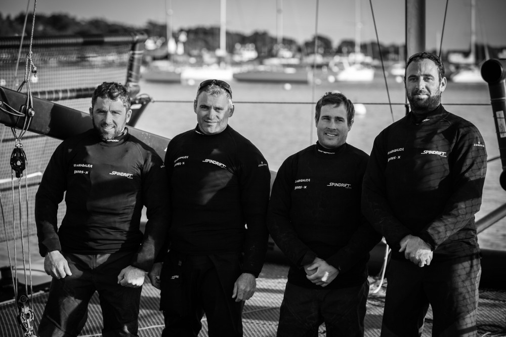 Tripulaci&oacute;n del Spindrift M32 (de izda. a dcha.): Christophe Espagnon, Yann Guichard, Fran&ccedil;ois Morvan y S&eacute;bastien Marsset &copy; Spindrift Racing